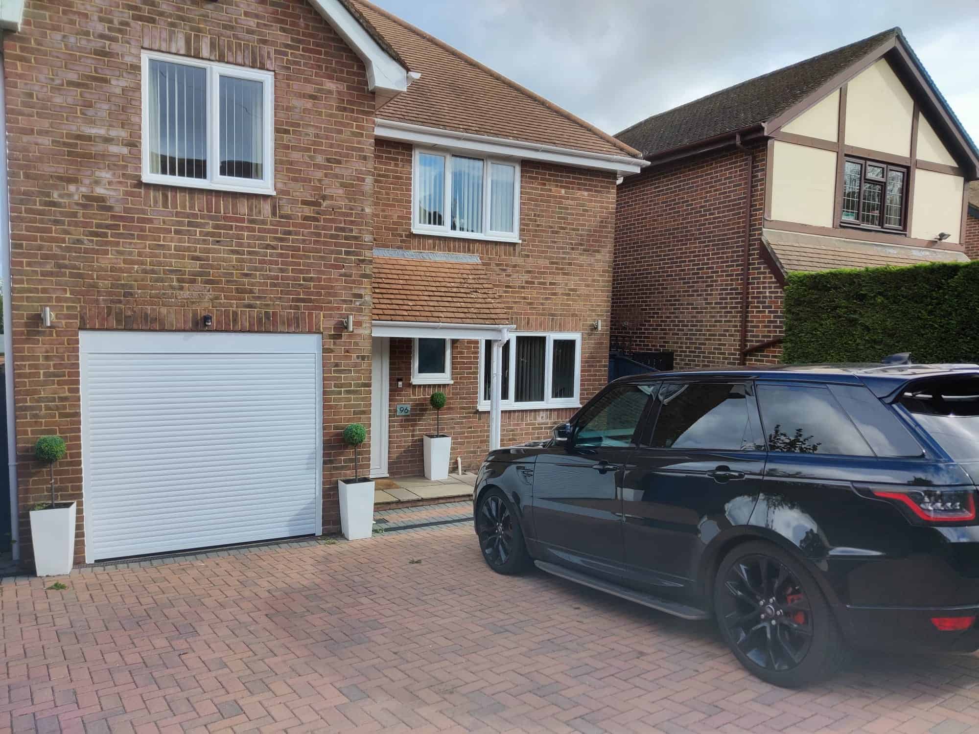 White Single Roller Garage Door