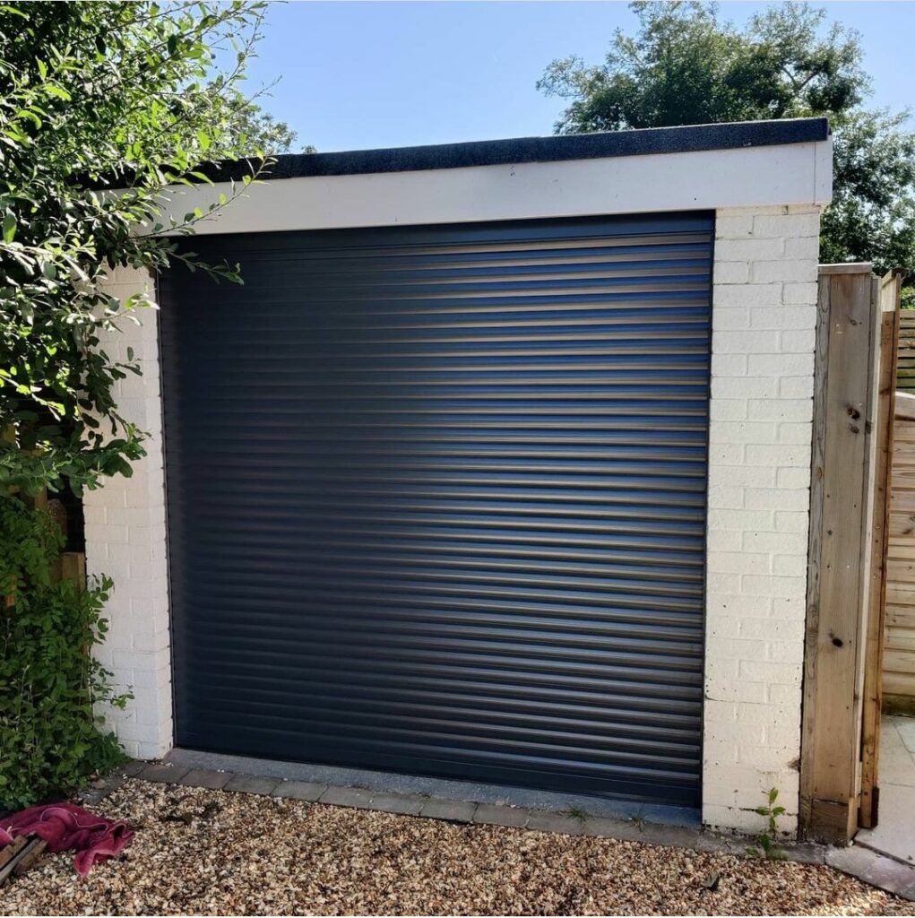Black Rolling Shutter Garage Door